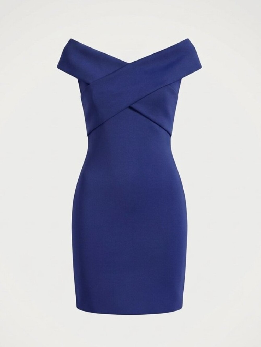 Ralph Lauren Purple Label Dark Blue Off-Shoulder Cross-Front Sheath Dress, US 6